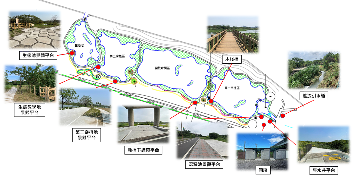 溪埔子人工濕地設施位置圖二